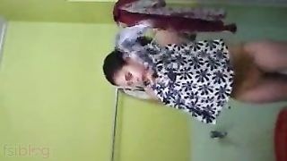 Desi bhabhi bathing in front of her husband