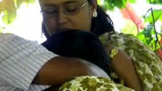 Caught in the act: Two lovers indulge in steamy park romance