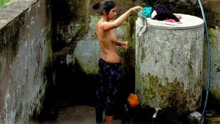 Desi girl shows off her beauty behind the door in part 2
