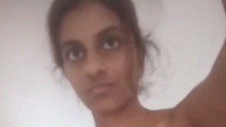 Tamil girl in nude selfie video stimulates clit