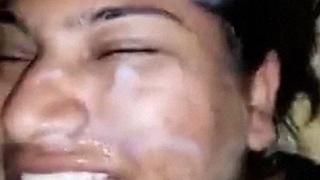 Cock sucking beauty gets a facial in India