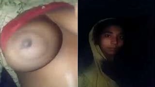 Exclusive video of a cute desi girl flaunting her boobs and pussy