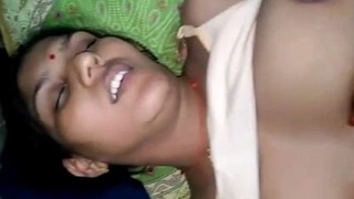 Aunty's face gets fucked hard