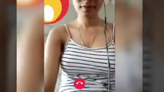 Military officer pleasures herself for her boyfriend in video call part 2