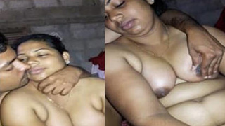 Malla aunty's big boobs and hot fuck in press video