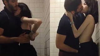 Marina Fraga gets public toilet action from her boyfriend