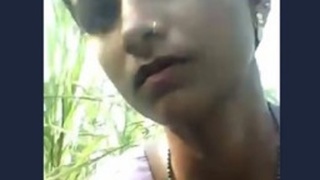 A short video of a girl from India having sex outside