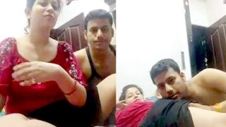 Big cocked Indian guy with mom and son in village video