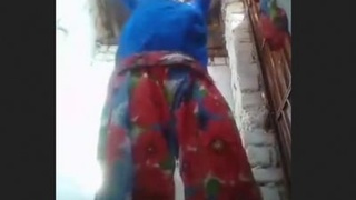 Sexy village girl pleasures herself with her fingers and boobs on display