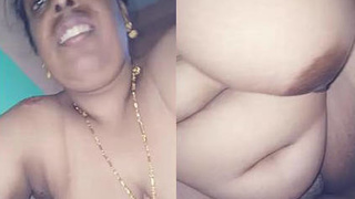 Malla Aunty's hot blowjob and riding skills on top