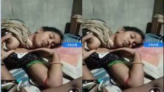 Indian guy films his own boobs in homemade porn video