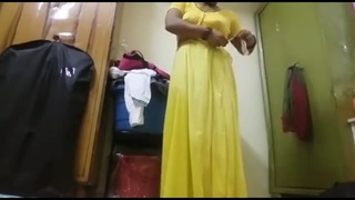 Indian bhabhi in a petticoat and underskirt