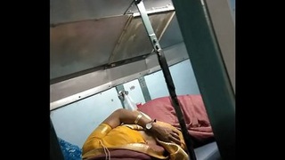 Indian bhabhi flaunts her boobs on a train