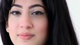 A stunning egyptian babe makes her porn debut in a cute and curvaceous performance