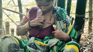 Indian bhabhi's wild outdoor sex in the forest