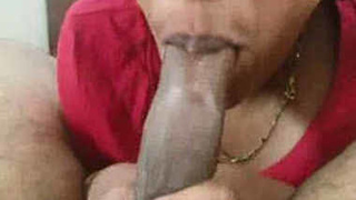 Mallu girl Geena gives a blowjob in a public bathroom