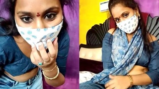 Tamil bhabhi's seductive striptease and show