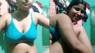 Indian woman with big breasts flaunts her hot body