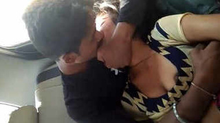 Cute Indian couple enjoys boobs and kissing