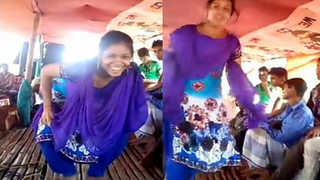 Indian girl starts a dance routine in a porn video
