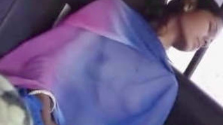 Marathi girlfriend gets fucked in the backseat of a car