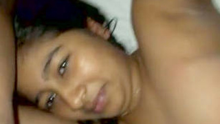 Naughty Telegu girlfriend gets her big tits sucked and naked by her boyfriend