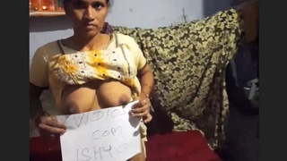 Bhabi from village flaunts her big boobs and pussy in online video