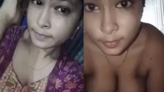 Bengali beauty teases and pleasures herself in a village
