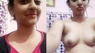 Sopna reveals her cute breasts on camera