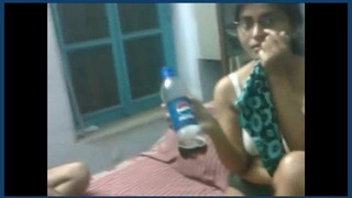 Busty Indian babe teases her uncle with her bra