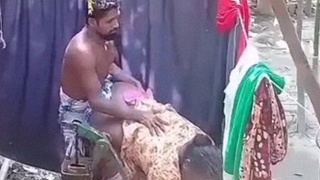 Indian couple enjoys outdoor sex in hidden camera video