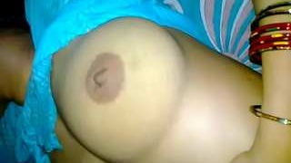 Indian couple enjoys nighttime sex in their bedroom