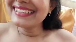 Cute Indian bhabi flaunts her big boobs in the village