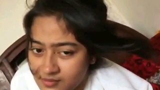 Cute desi teenager shows off her oral and vaginal skills