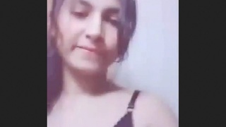 The adorable girl makes naughty videos