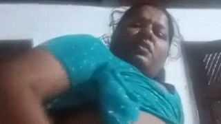 Local chubby Tamil aunty enjoys safe sex with dildo