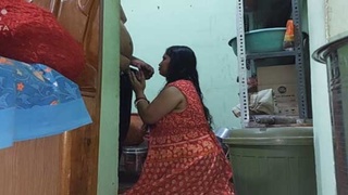 Dehati bhabhi's big boobs and blowjob skills in hidden camera video