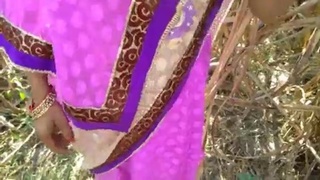 Indian girlfriend Lalita Singh gives a blowjob to her boyfriend in Tamil Tamil village