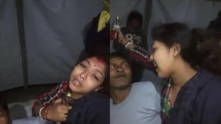 Drunk Indian girl gets naughty on camera