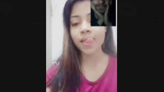 Desi babe flaunts her curves in video call