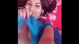 Horny Bihar girl flaunts her big boobs on call