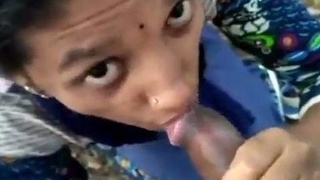 Outdoor Indian sex: Dehati sucking black cock