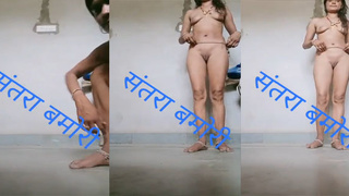 Rustic Indian bhabhi flaunts her natural body in a homemade video