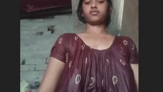 Randi Nepali's hot college girl flaunts her tits in a steamy video