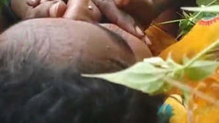 Desi villager's secret affair behind the door