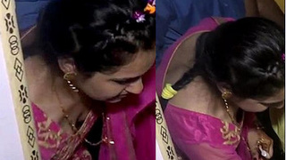 Neighborhood boy gets turned on by beautiful cleavage in action