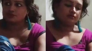 Desi bhabhi dresses up after steamy sex with her lover