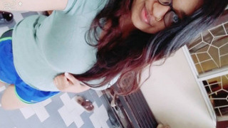 Wife from India takes charge in the shower with her husband