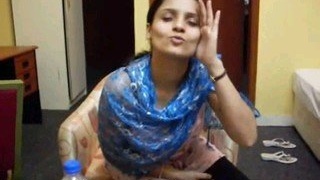 College student and her lover enjoy a weekend getaway in a hostel