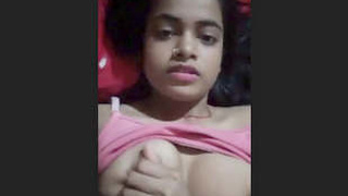 Indian horny girl on bed in desi video